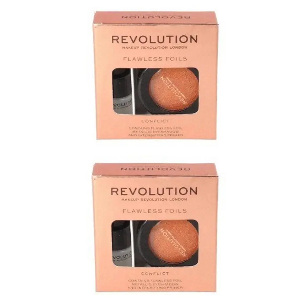 2 Pack Makeup Revolution London Flawless Foils Rose Gold SEALED